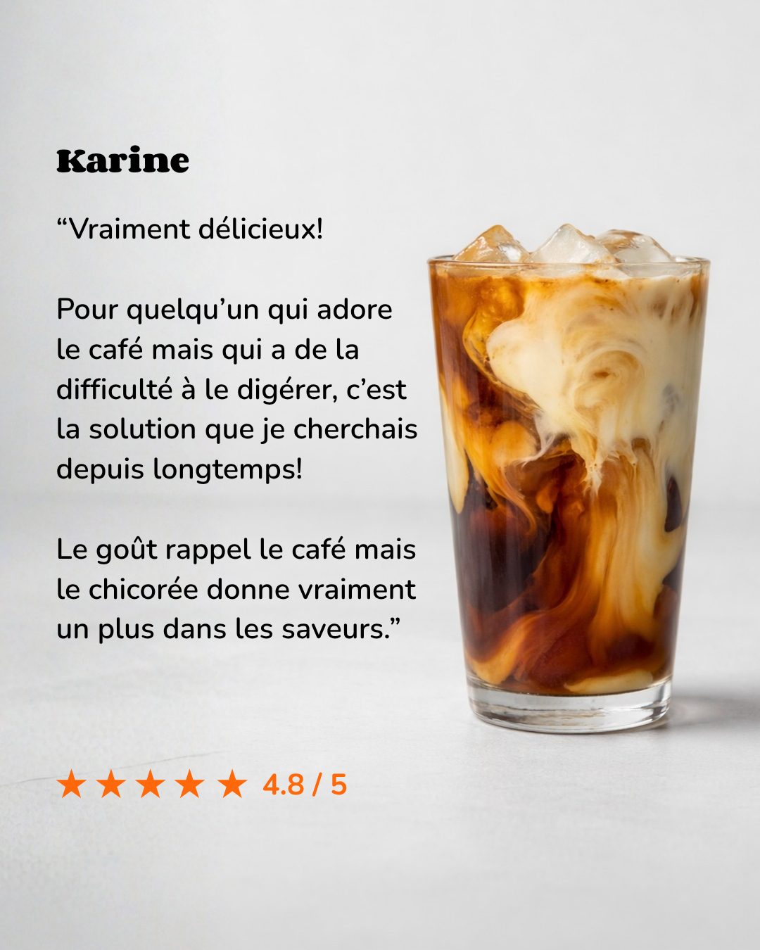 Avis consommateur avec image d'une chicorée glacée